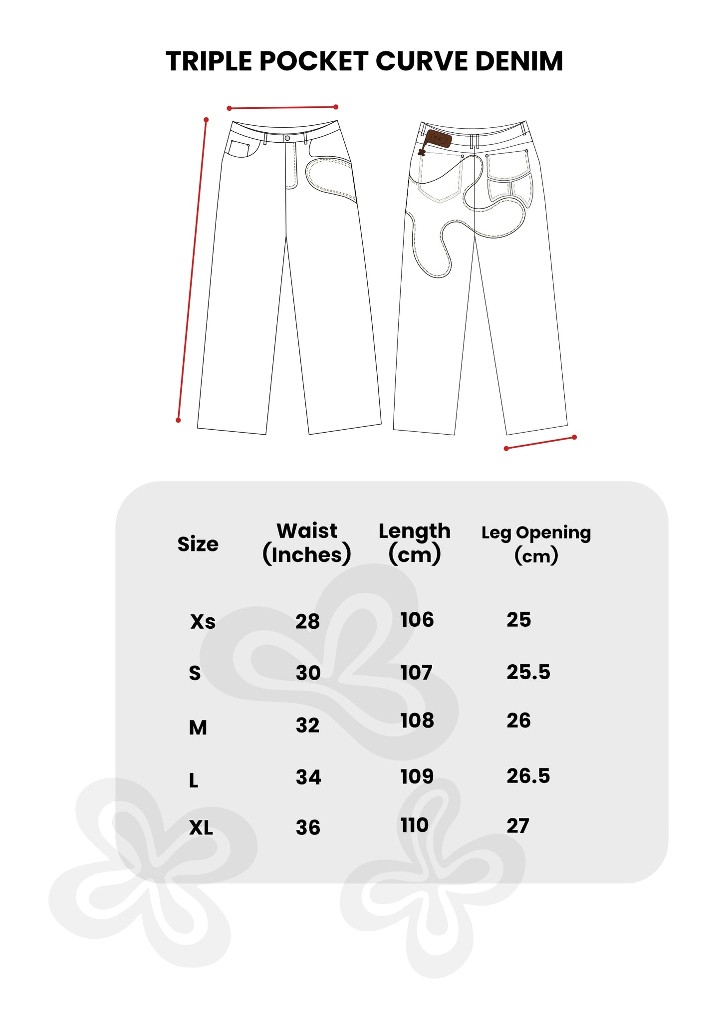 CURVED DENIM JEANS